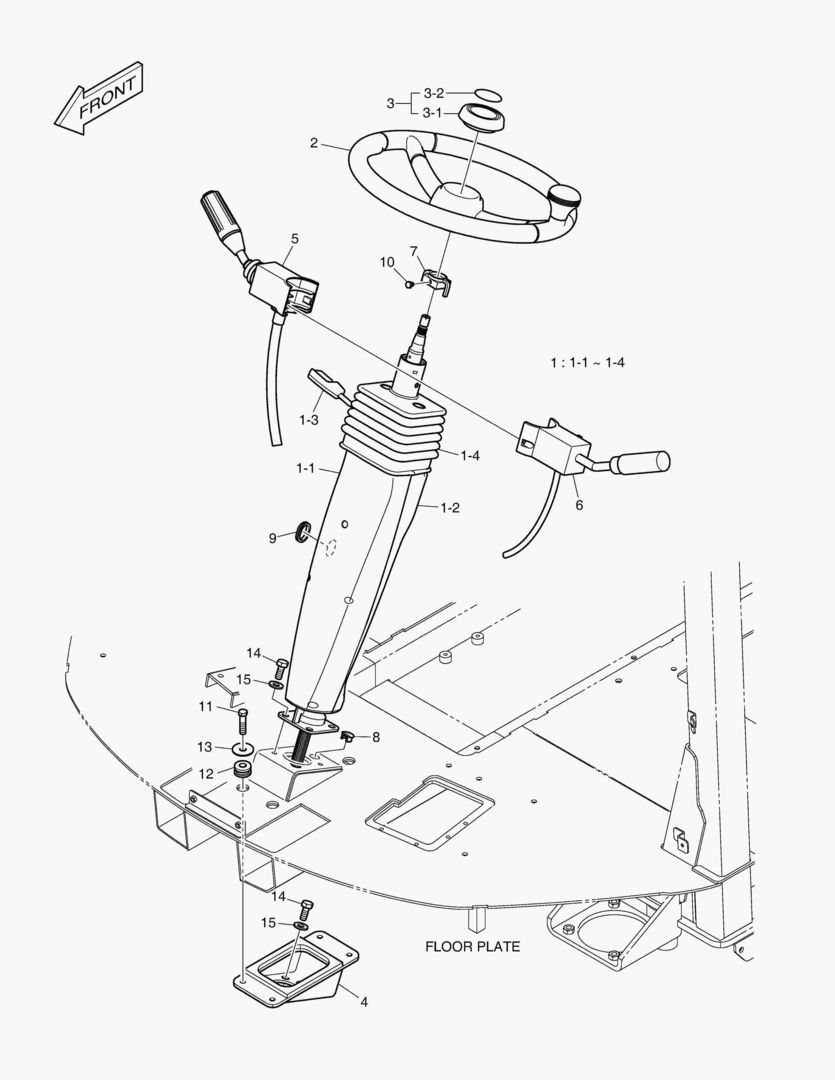 1520 STEERING ASS`Y [10001~10057]