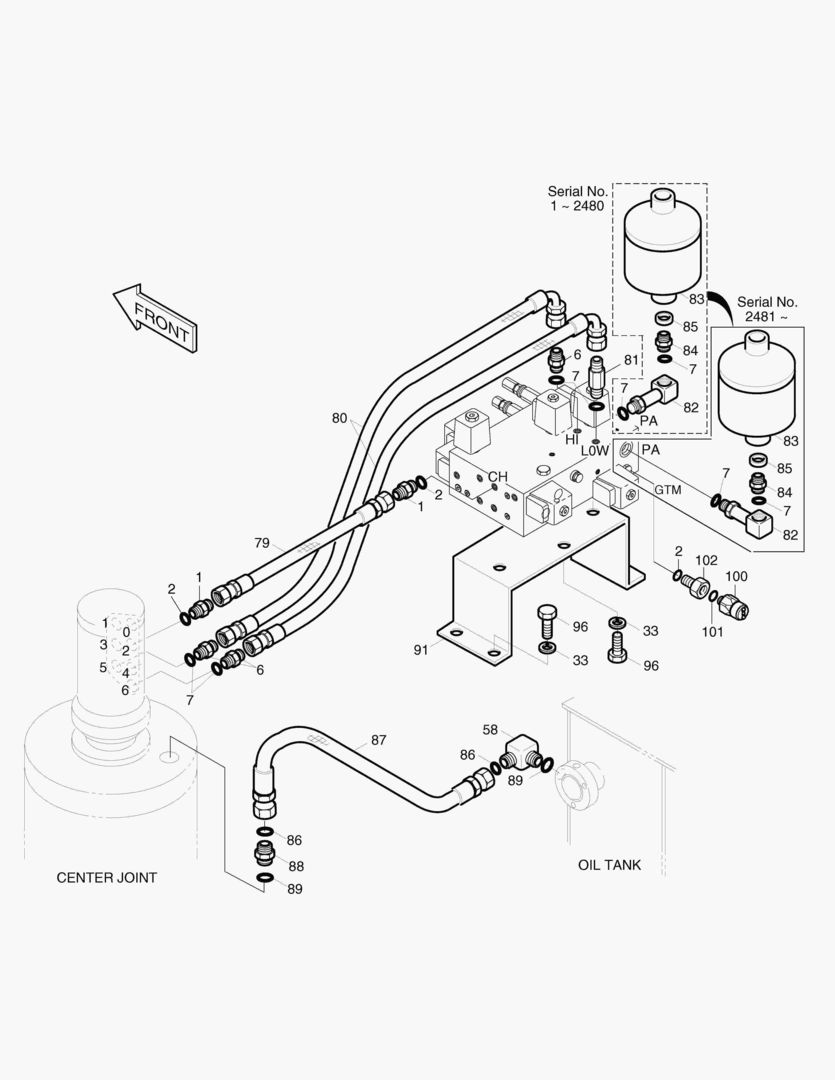 ТРУБОПРОВОД СЕРВОУПРАВЛЕНИЯ(4)-DX22