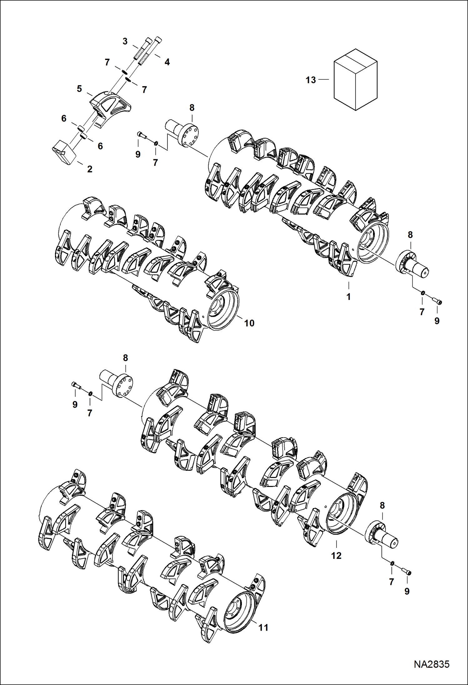 КУСТОРЕЗ (РОТОРНЫЙ БЛОК) (103 ММ) (4.0625--) ДЕРЖАТЕЛЬ ИНСТРУМЕНТА (FRC50 ANR600101 - 00109) (FRC60 ANR500101 - 00244)