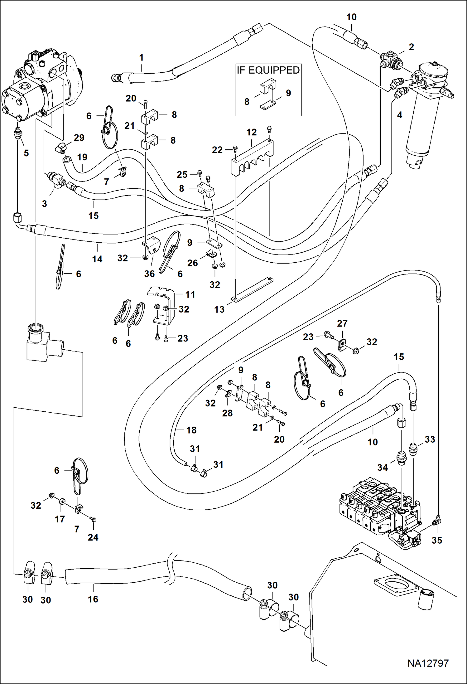 Схема СХЕМА ГИДРАВЛИЧЕСКОЙ СИСТЕМЫ (ПОДАЧА СМАЗКИ)