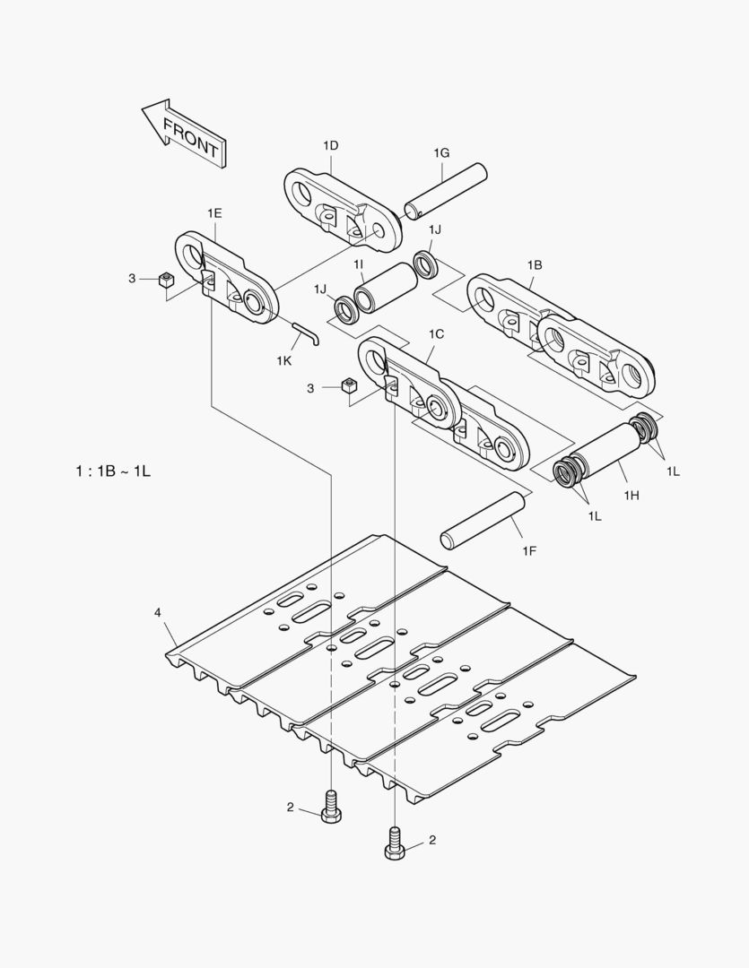 БАШМАК ГУСЕНИЦЫ В СБОРЕ-600G
