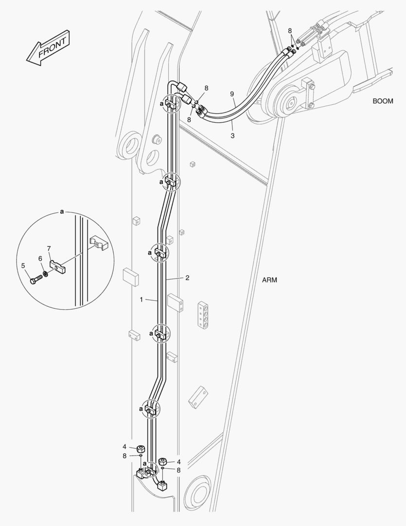 ГИДРОСИСТЕМА РУКОЯТИ - БЫСТРАЯ ПОСАДКА(РУКОЯТЬ 2.85 м)