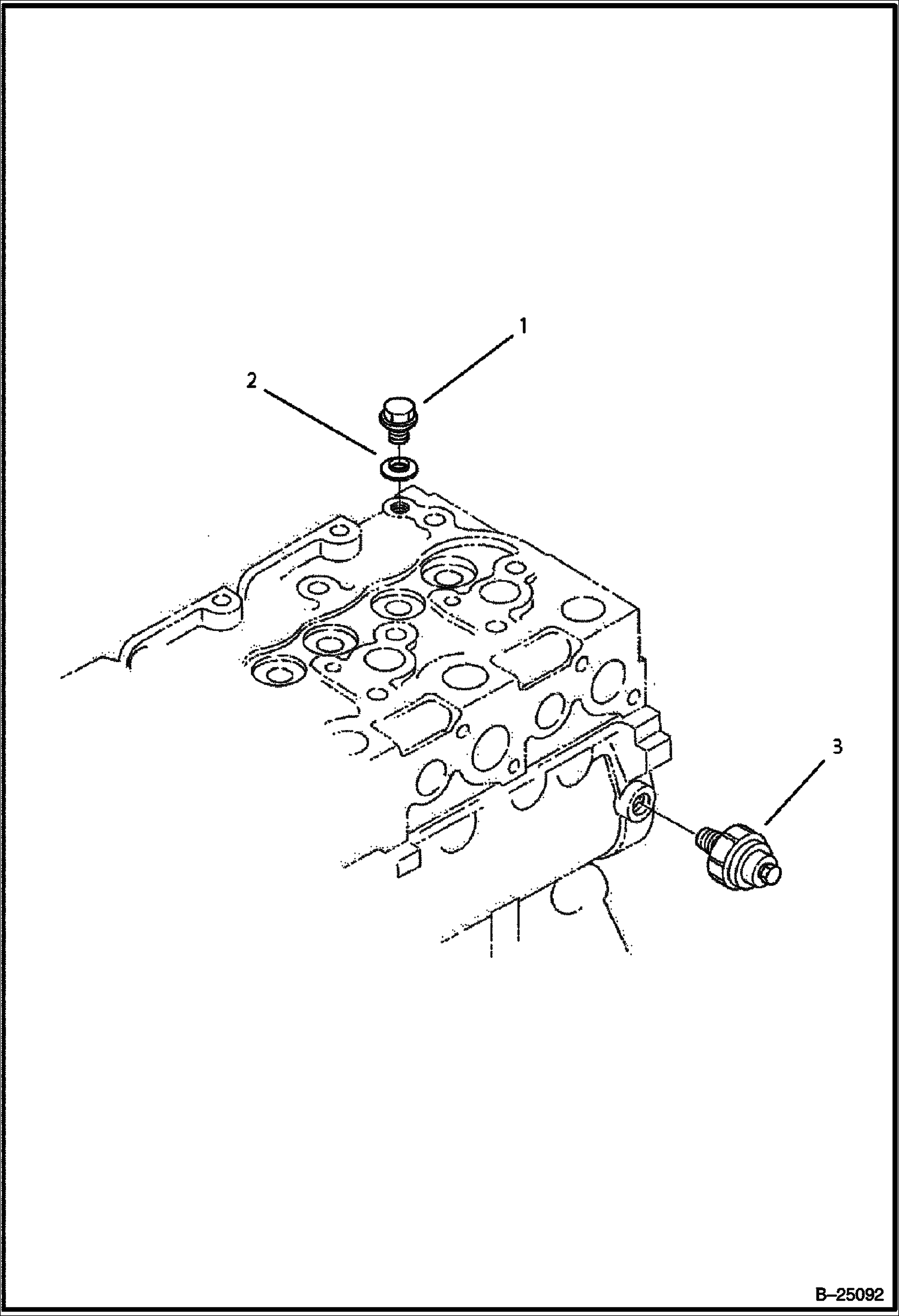 ПЕРЕКЛЮЧАТЕЛЬ ДАВЛЕНИЯ МАСЛА И ЗАГЛУШКА (TIER II) (СЕРИЙНЫЙ НОМЕР 5732 11001 И ВЫШЕ)