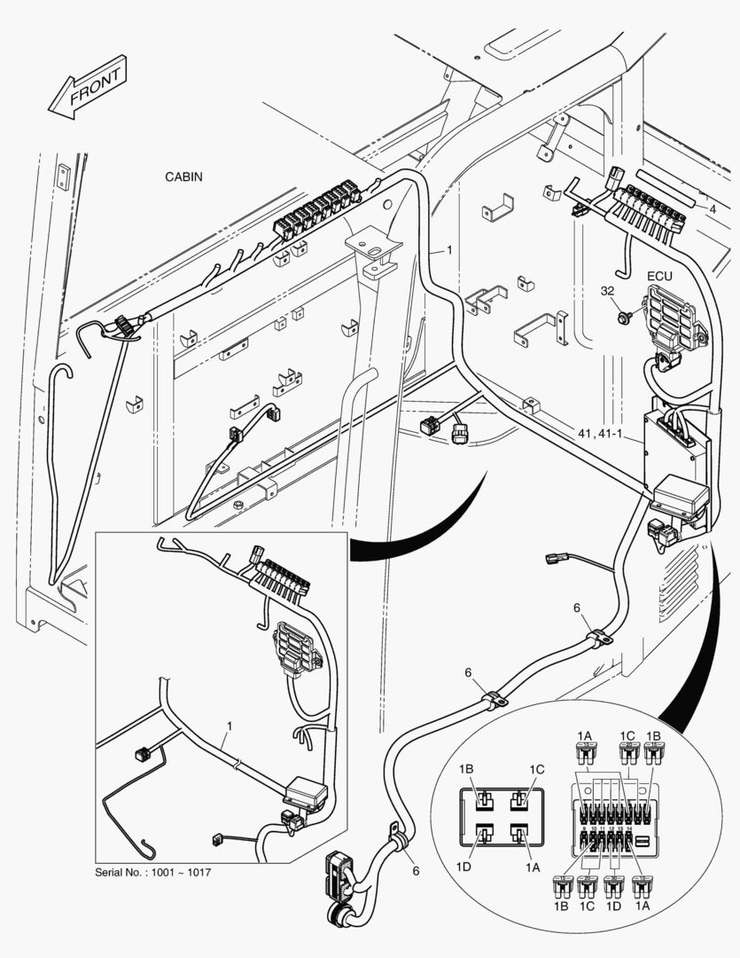 ЭЛЕКТРИЧЕСКИЕ ЗАПЧАСТИ - КАБИНА(Tier 3)