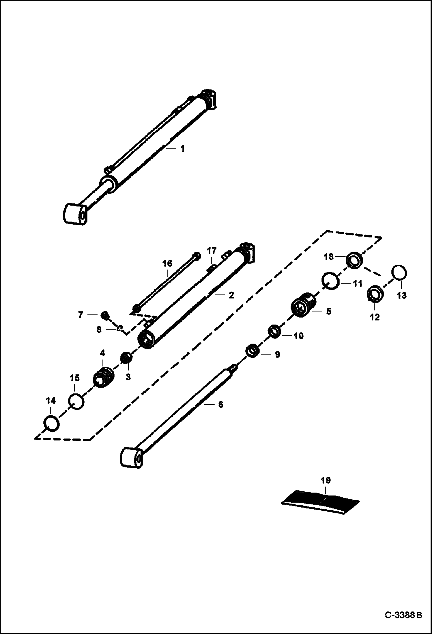 ЭКСКАВАТОР-ПОГРУЗЧИК (ЦИЛИНДР СТАБИЛИЗАТОРА) (9BH B38Y)