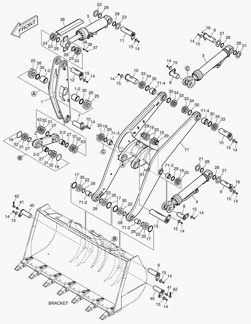 РУКОЯТЬ ПОГРУЗЧИКА В СБОРЕ
