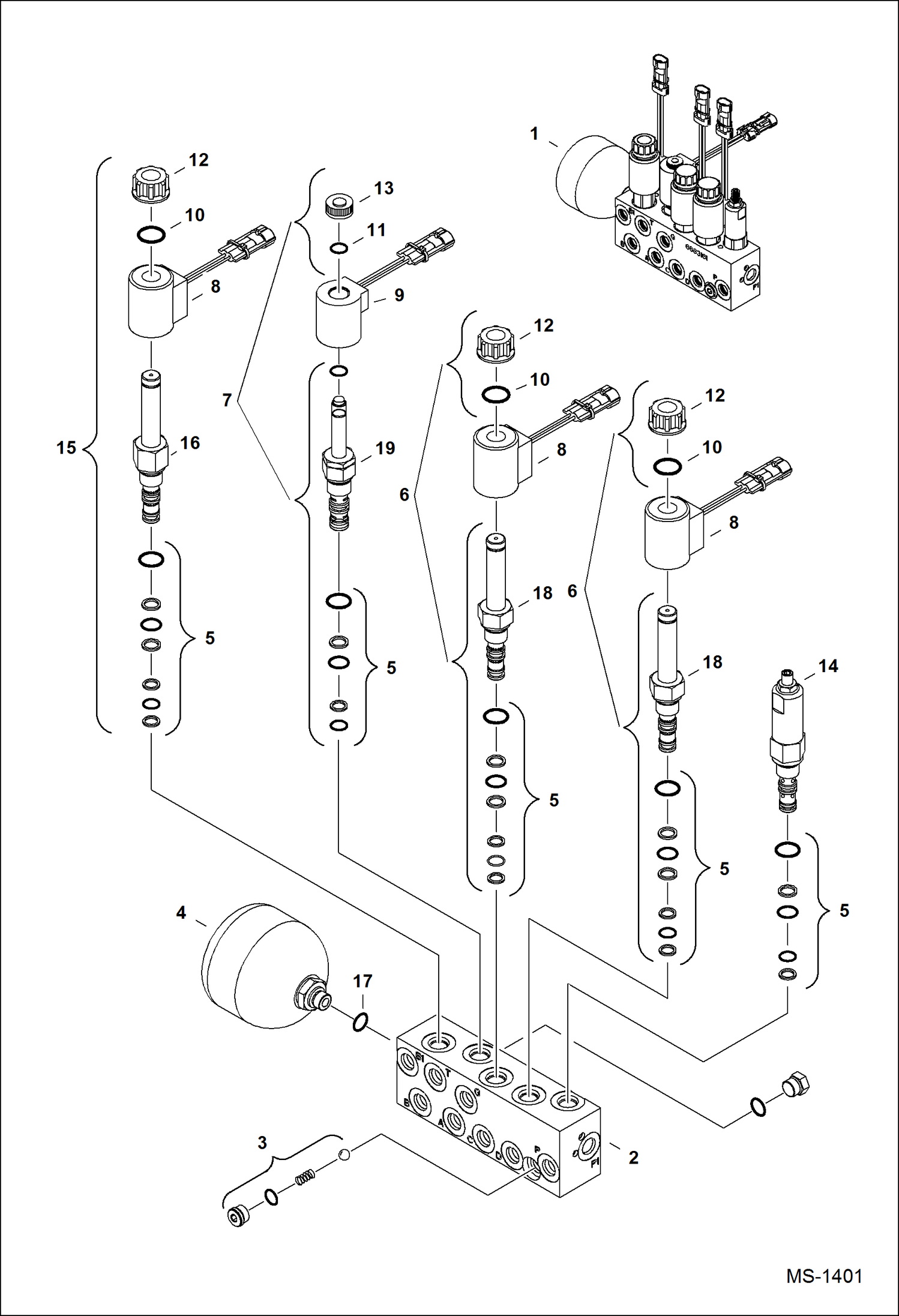 Спецтехника СХЕМА ГИДРАВЛИЧЕСКОЙ СИСТЕМЫ (MANIFOLD ASSY) - главное фото