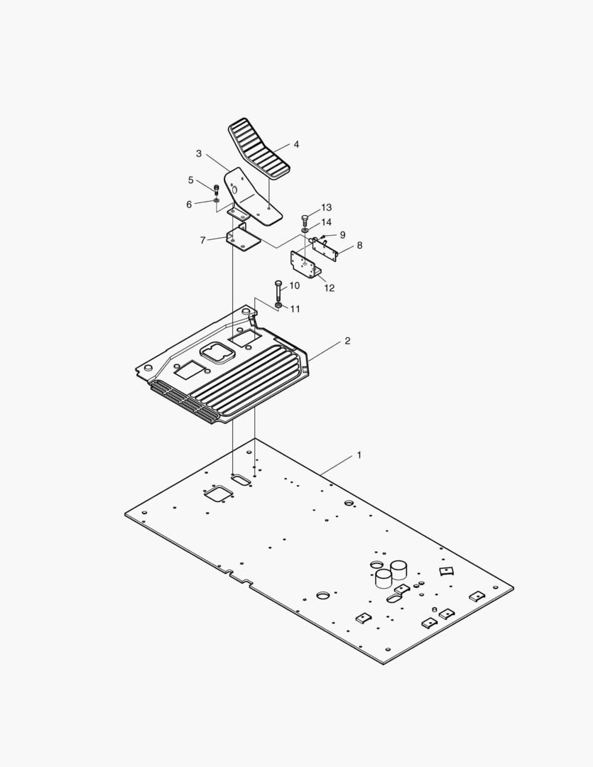 ЛИСТ НАСТИЛА-ПЕДАЛЬ(ВЫКЛЮЧАТЕЛЬ)