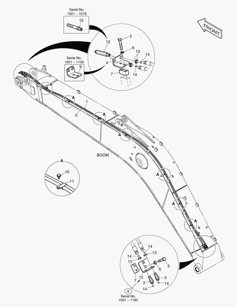 6280 BOOM PIPING - QUICK CLAMP