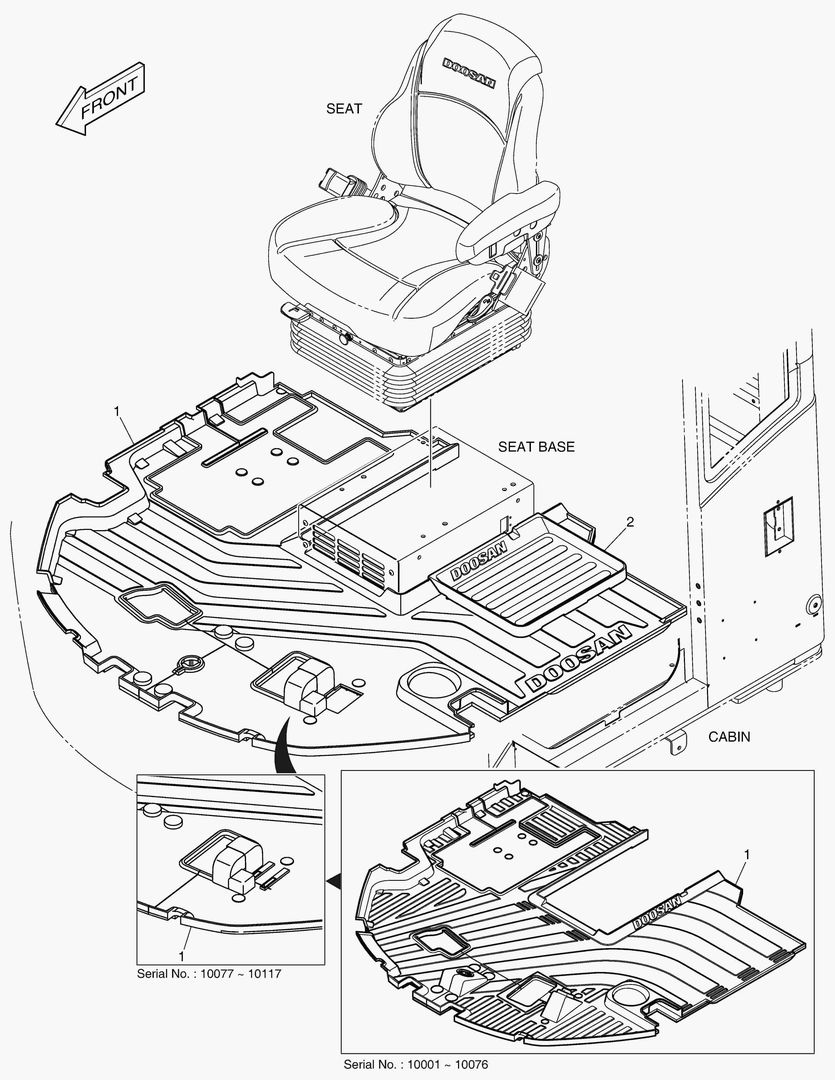 КОВРИК НА ПОЛУ КУЗОВА(ЭЛЕКТРИКА)
