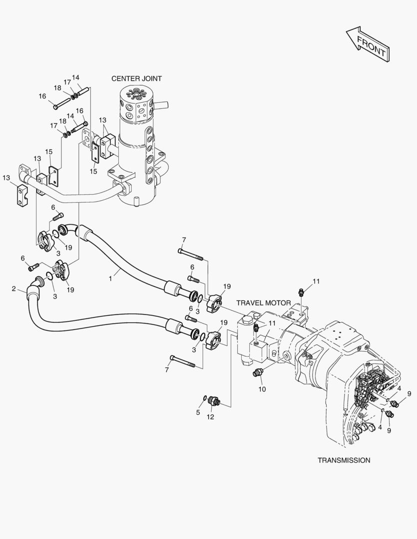 СИСТЕМА ТРУБОПРОВОДА КАРДАННОГО ВАЛА