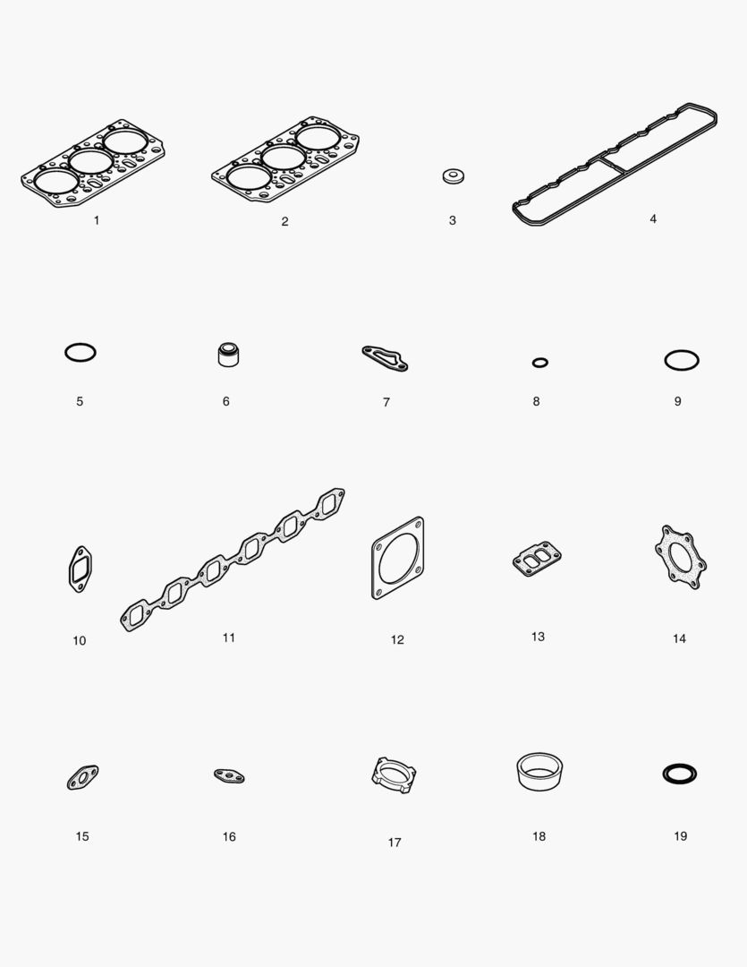 КОМПЛЕКТ ПРОКЛАДОК ДЛЯ КАПИТАЛЬНОГО РЕМОНТА-ВЕРХНИЙ