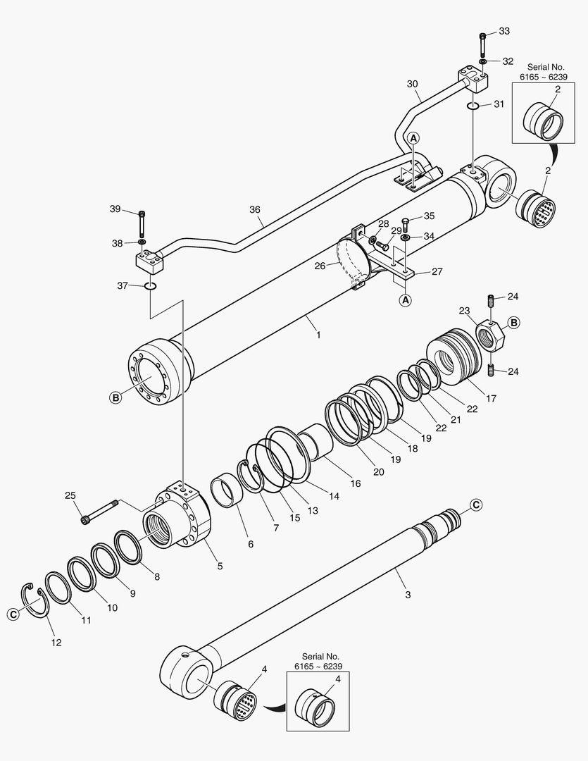 Спецтехника 4221 BOOM CYLINDER - L.H [6165~]