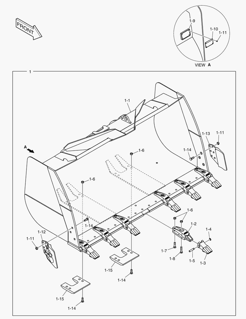 Схема 5260 BUCKET-3.5гЋҐ - TOOTH(WC,MH)