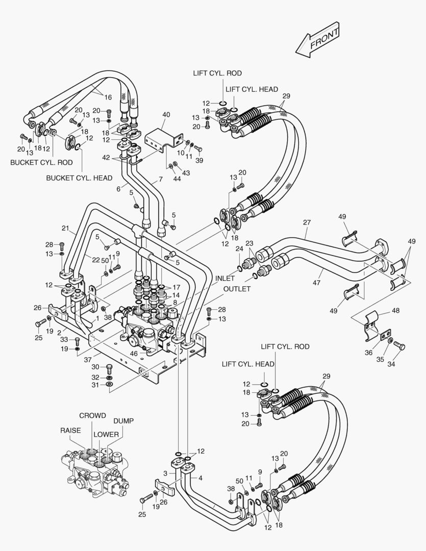 1210 CONTROL VALVE PIPING-2 SPOOL STD. [1001~1140]