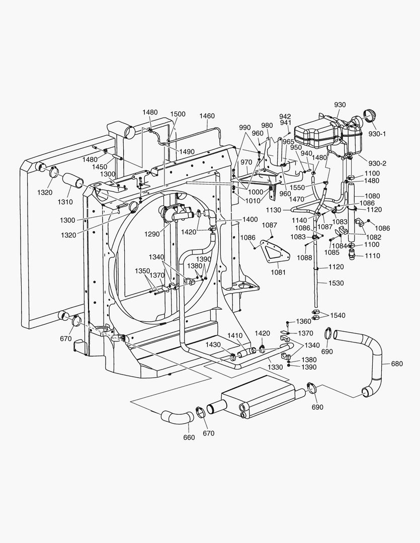 G040-40 RADIATOR SHELL ASS`Y [~8X1096]