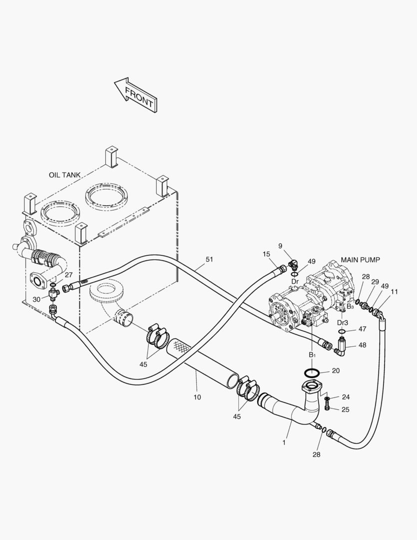 Схема ТУБОПРОВОД МАСЛЯНОГО РАДИАТОРА(2)