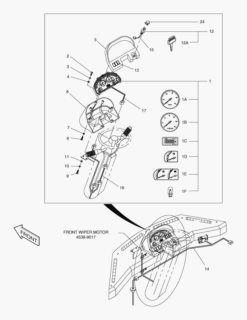 1370 ELECTRIC PARTS(2)-GAUGE PANEL [1001~1020]