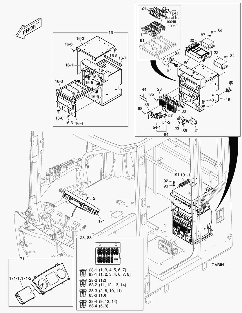 Схема 1570 ELECTRIC PARTS(2) - CABIN