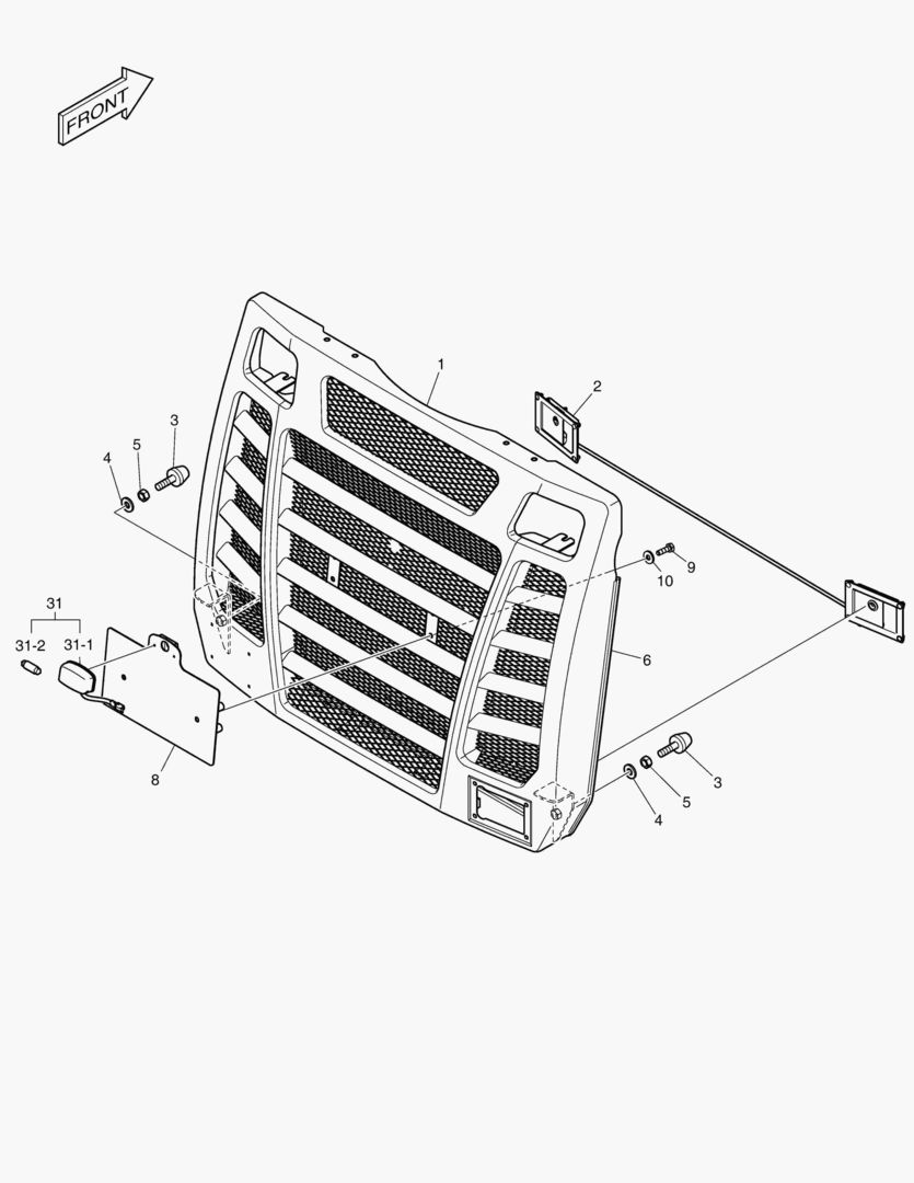 РЕШЕТКА РАДИАТОРА В СБОРЕ