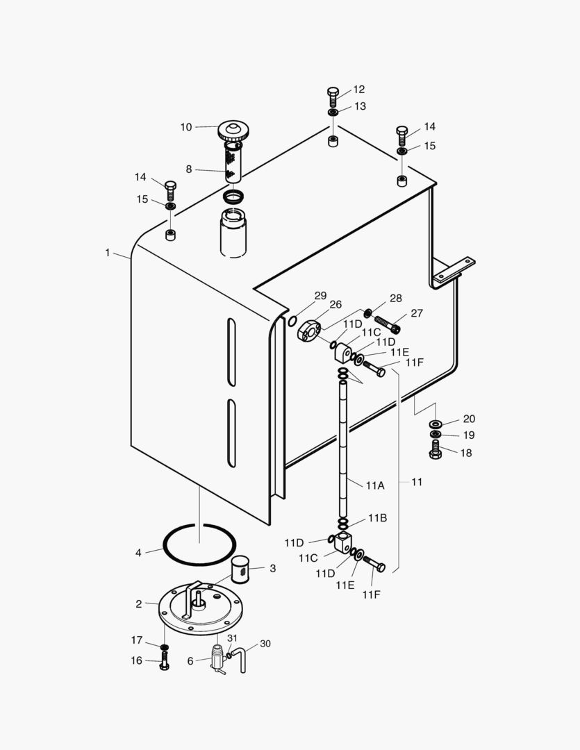 ТОПЛИВНЫЙ БАК-KMX13A