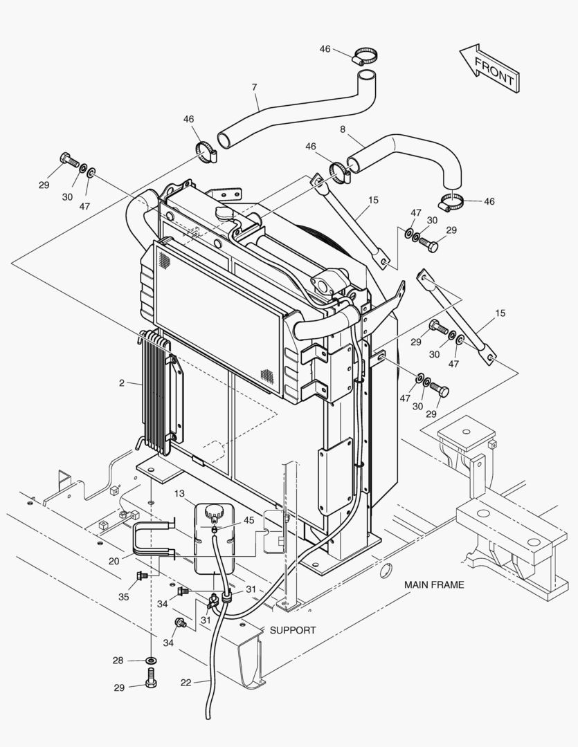 ОПОРТНЫЙ УЗЕЛ РАДИАТОРА