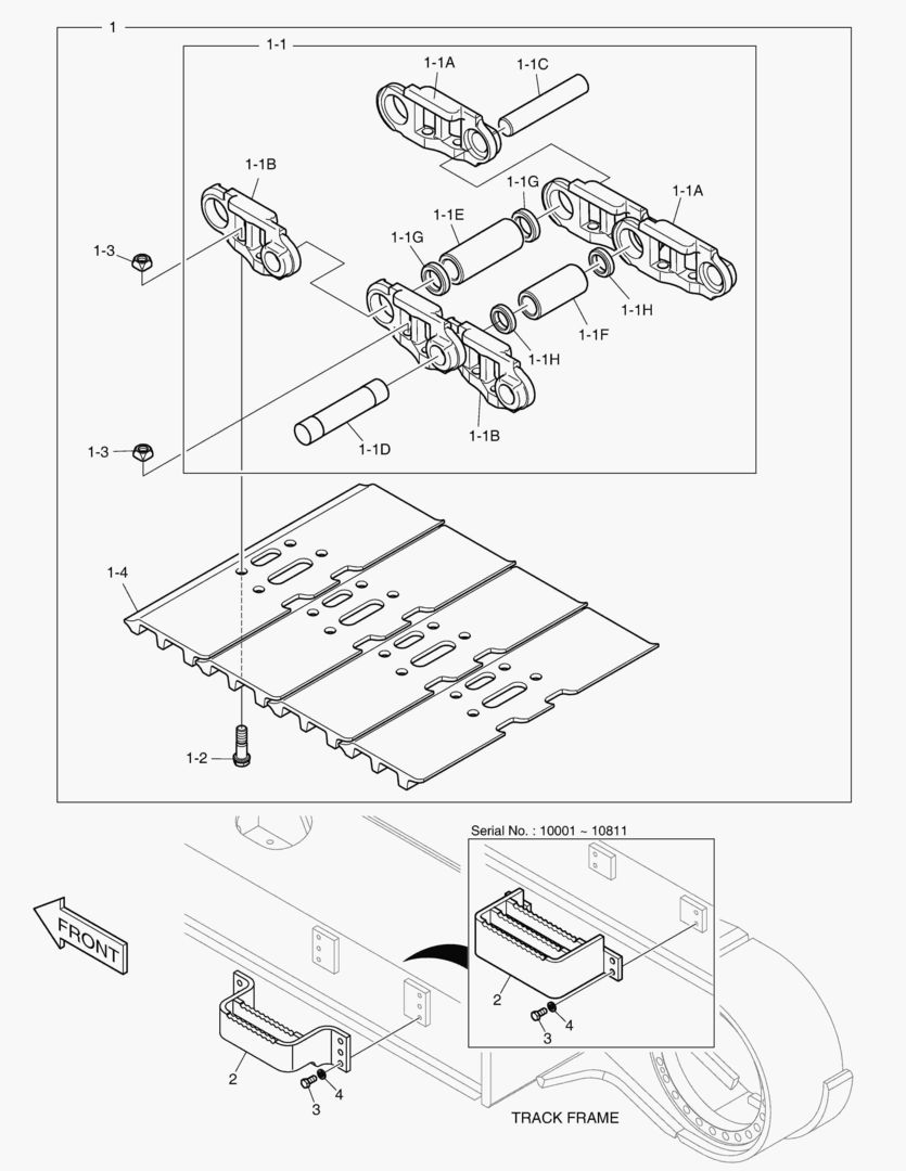 БАШМАК ГУСЕНИЦЫ - 900G(ФИКСИРОВАННАЯ ГУСЕНИЦА)
