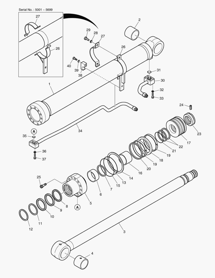 Спецтехника 4400 BOOM CYLINDER - R.H.(ARTI BOOM) [5001~6164] - главное фото