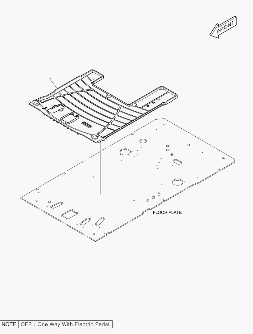 1570 FLOOR MAT - TWO WAY OR OEP