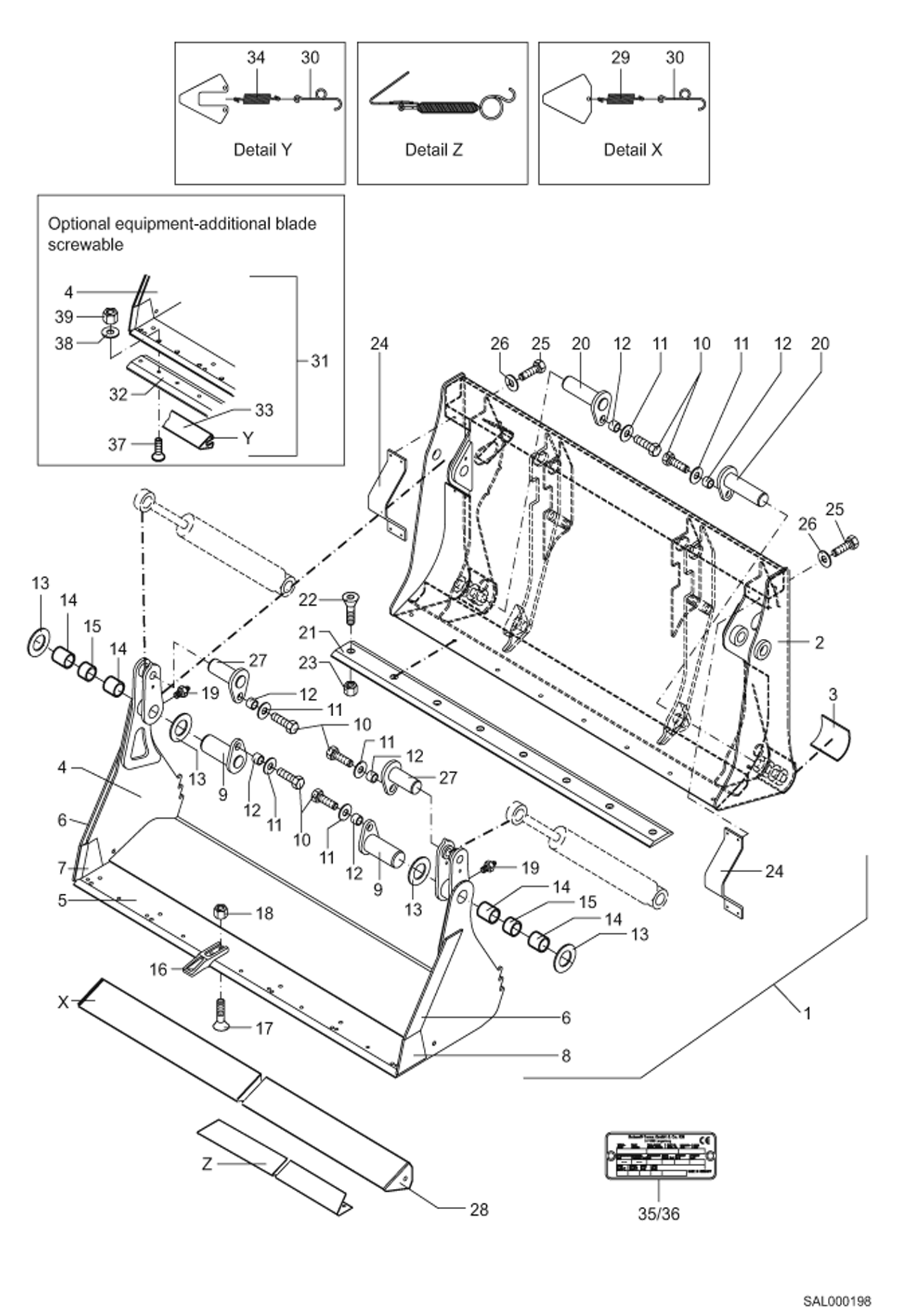 4 В 1 ЛОПАТА-1700 ММ0,60CBM