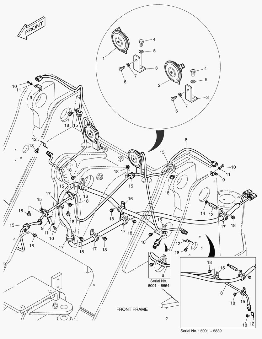 1450 ELECTRIC PARTS(2) - FRONT [5001~10163]
