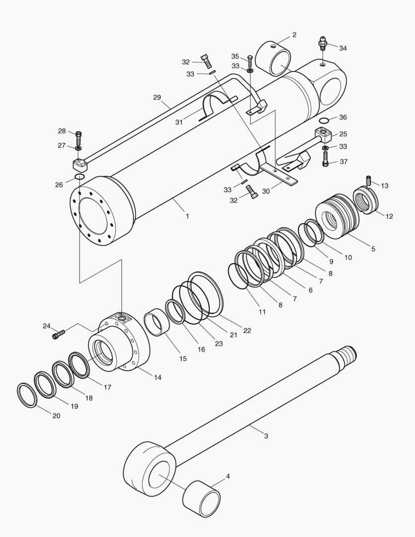 ЦИЛИНДР СТРЕЛЫ(ЛЕВОСТОРОННИЙ)-БУЛЬДОЗЕР