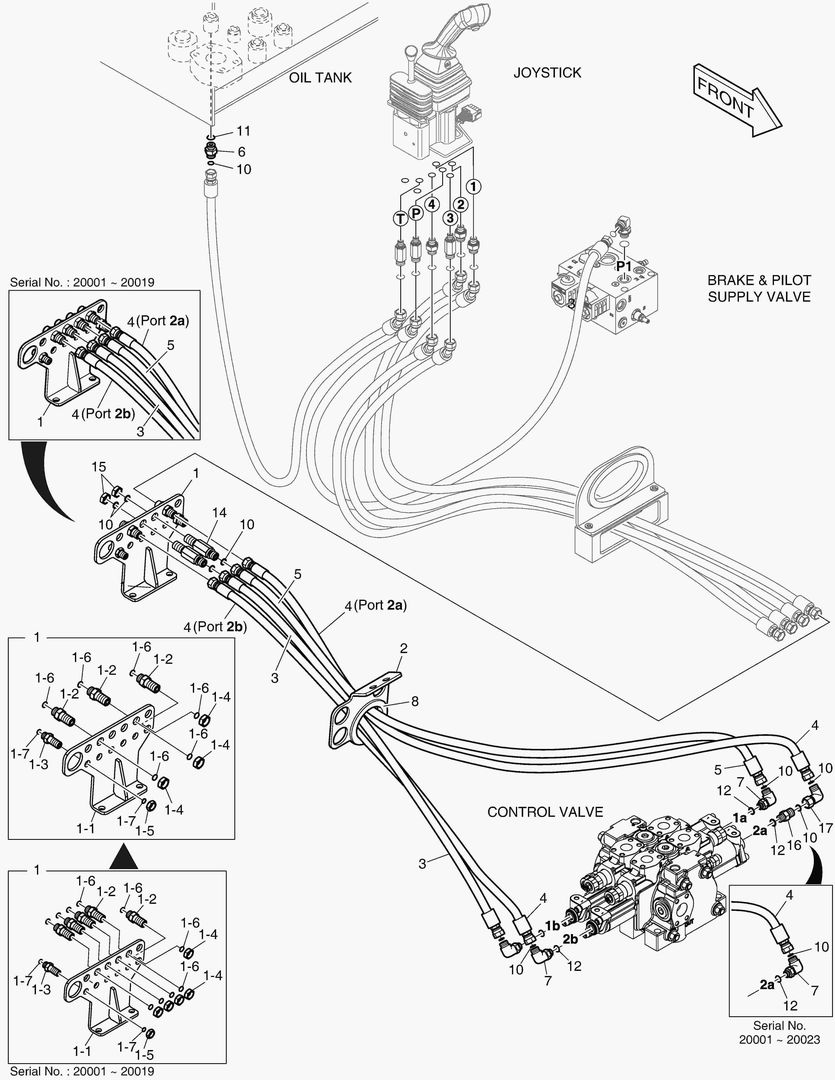 ТРУБОПРОВОД СЕРВОУПРАВЛЕНИЯ - 2 КАТУШКИ