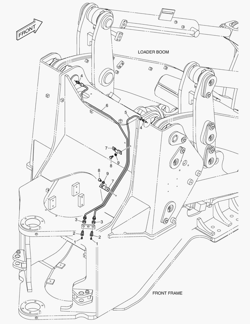 ПЕРЕДНИЙ ТРУБОПРОВОД СМАЗОЧНОЙ СИСТЕМЫ