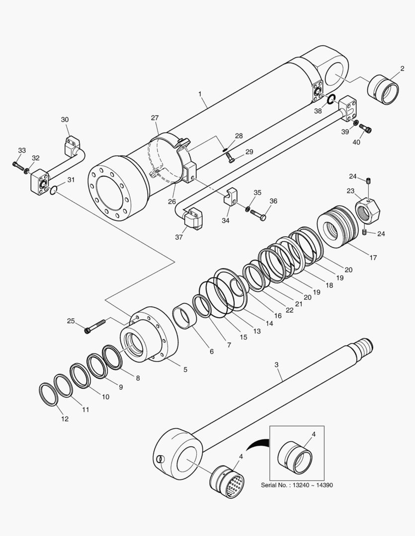 4280 BUCKET CYLINDER - ARM 2.4m [13240~18443]