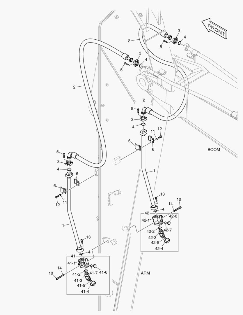Схема 6590 ARM PIPING - ARM 3.5m(ONE & TWO WAY)