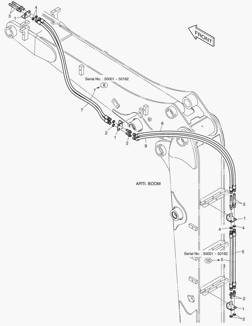 ГИДРОСИСТЕМА СТРЕЛЫ - БЫСТРОУСТАНАВЛИВАЕМЫЙ ФИКСАТОР(ШАРНИРНЫЙ)