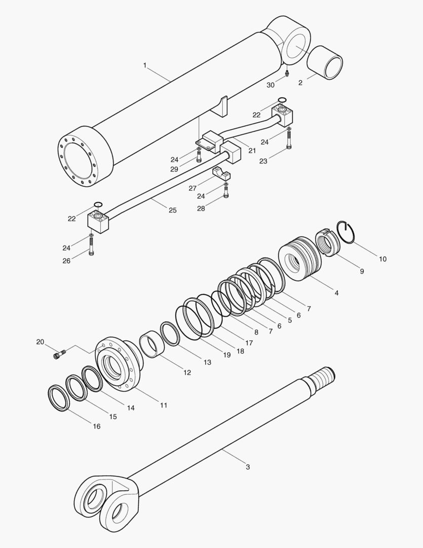 ГИДРОЦИЛИНДР ПОДЪЕМА-ПРАВОСТОРОННИЙ
