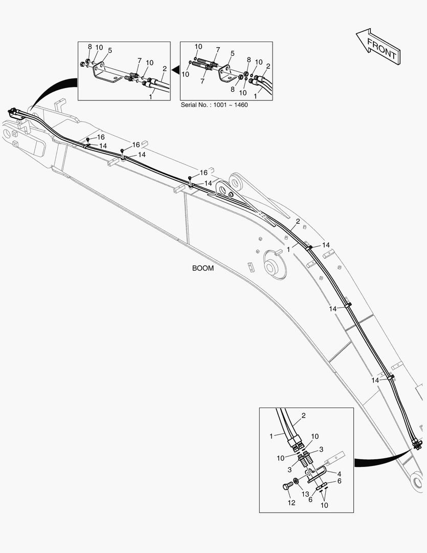 ГИДРОСИСТЕМА СТРЕЛЫ - БЫСТРОУСТАНАВЛИВАЕМЫЙ ФИКСАТОР(СТРЕЛА-4.4 м)