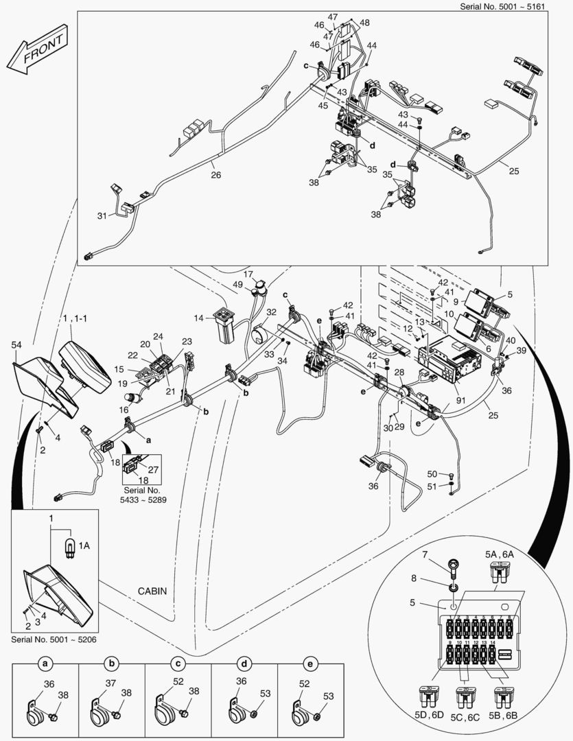 1690 ELECTRIC PARTS - CABIN [5001~5308]