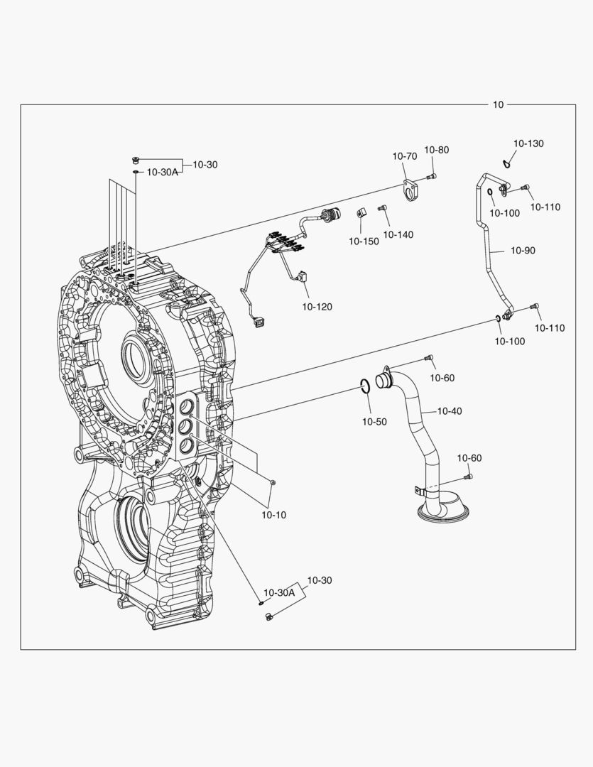 Схема G070-130 GEARBOX HOUSING - FRONT [~7X1242]