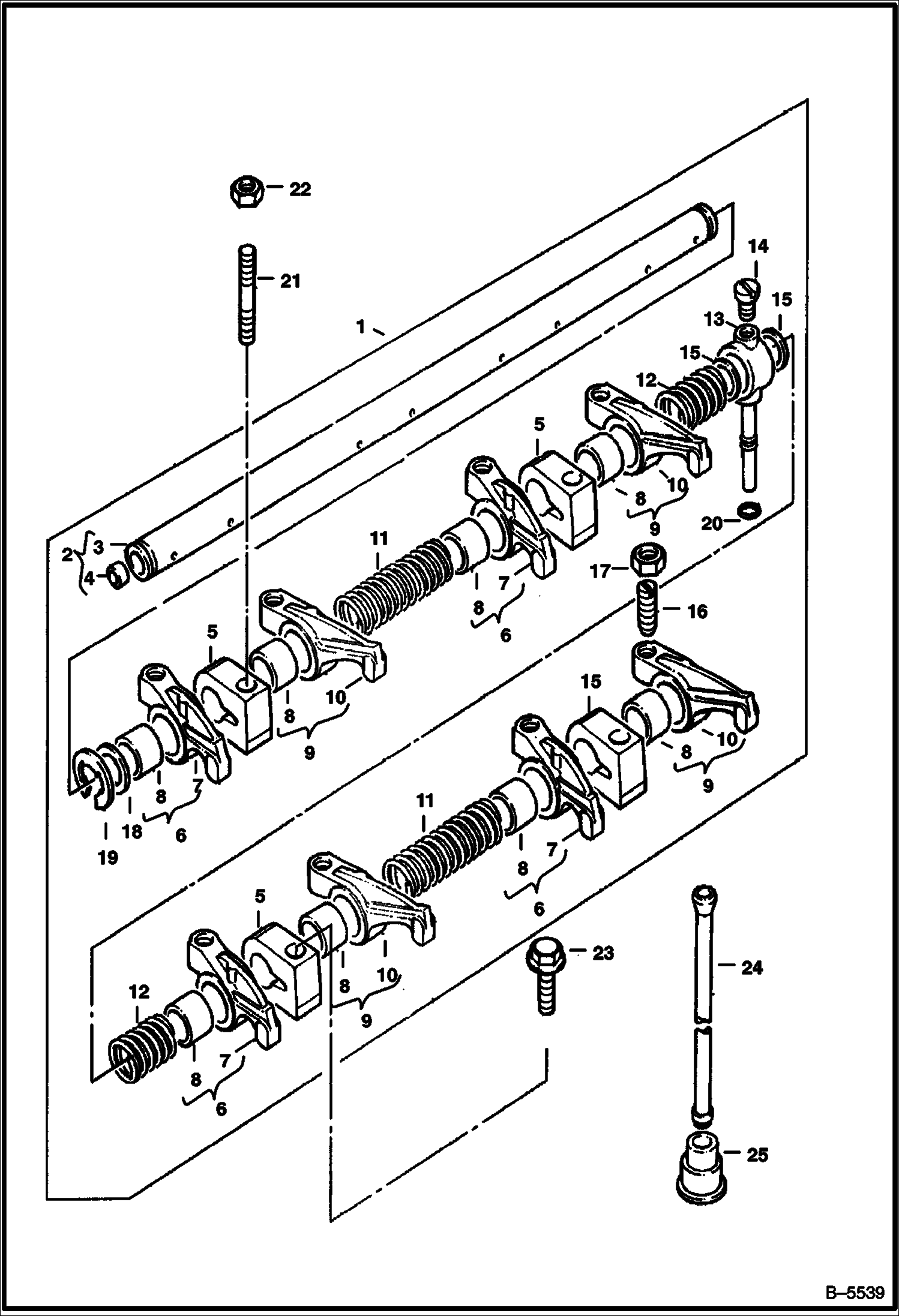 Схема ОСЬ КЛАПАННОГО КОРОМЫСЛА