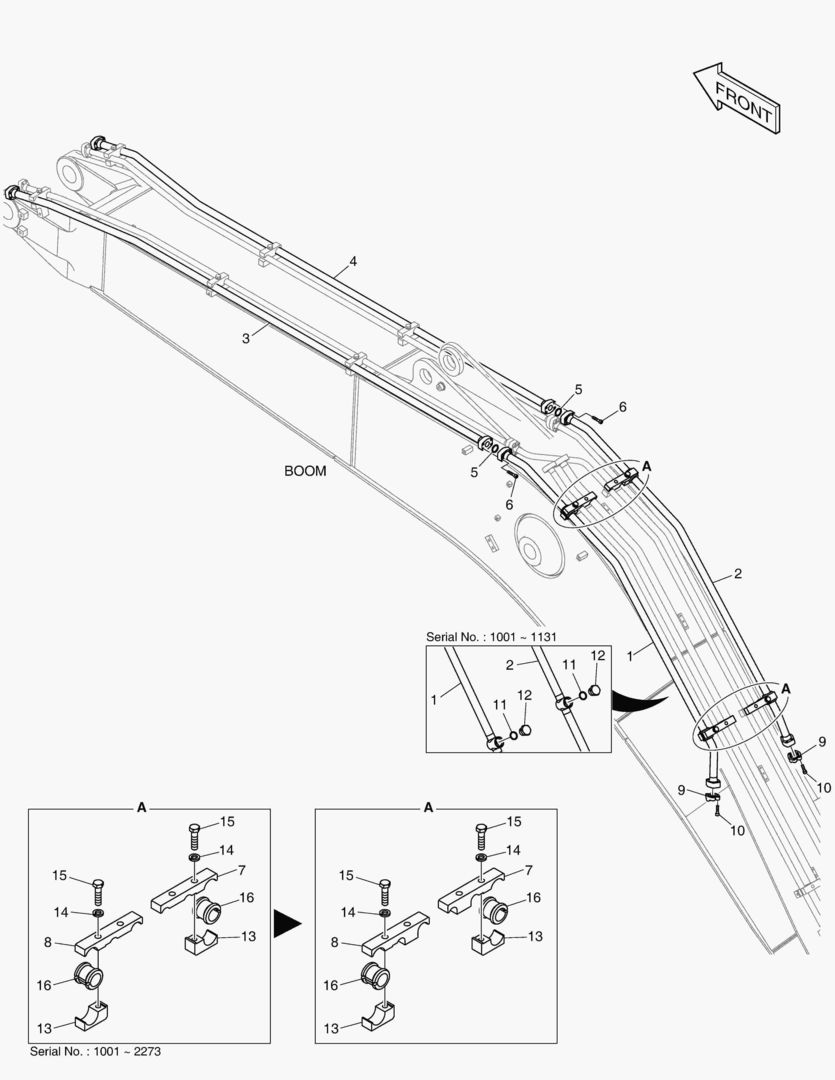 6210 BOOM PIPING - ONE & TWO WAY