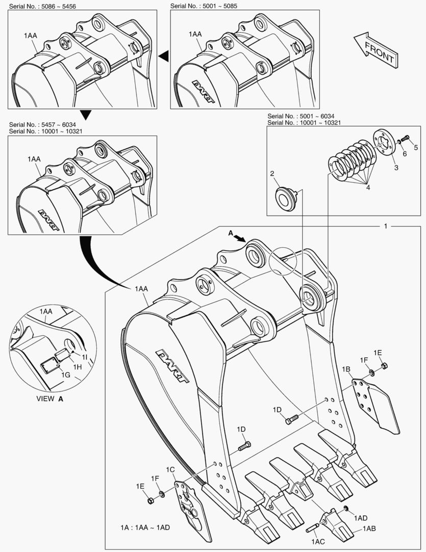 6700 BUCKET ASS`Y - 1.42mВі(48`) - SIDE PIN
