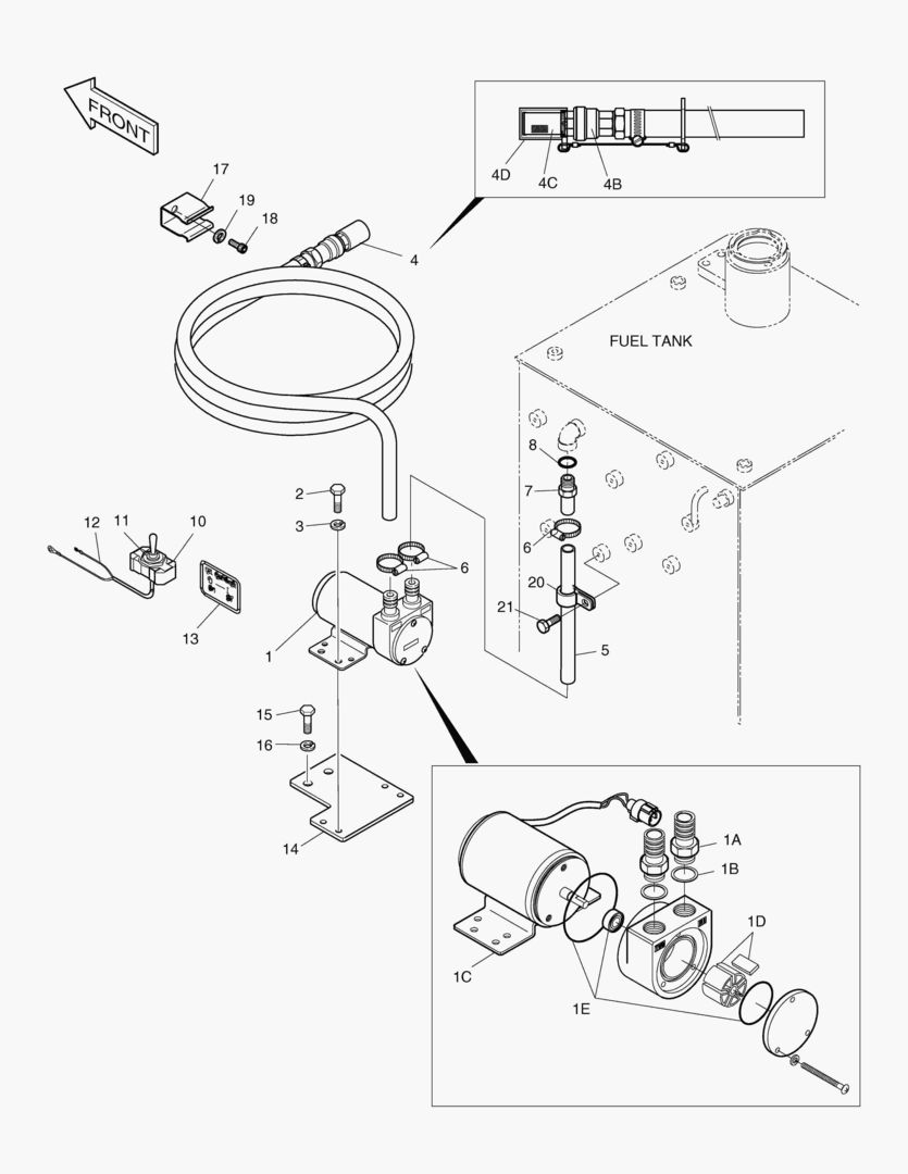 НАСОС ЗАЛИВНОЙ ГОРЛОВИНЫ ТОПЛИВА В СБОРЕ