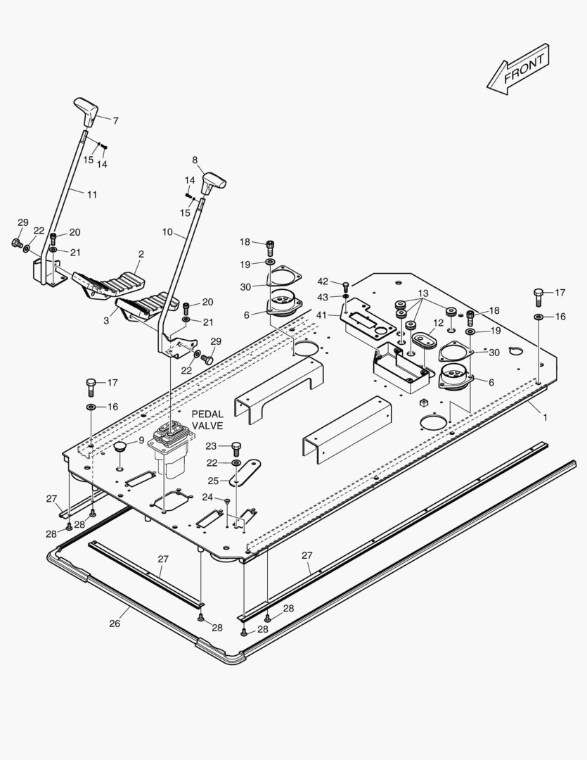 7260 FLOOR PLATE - ROPS [5950~6251]