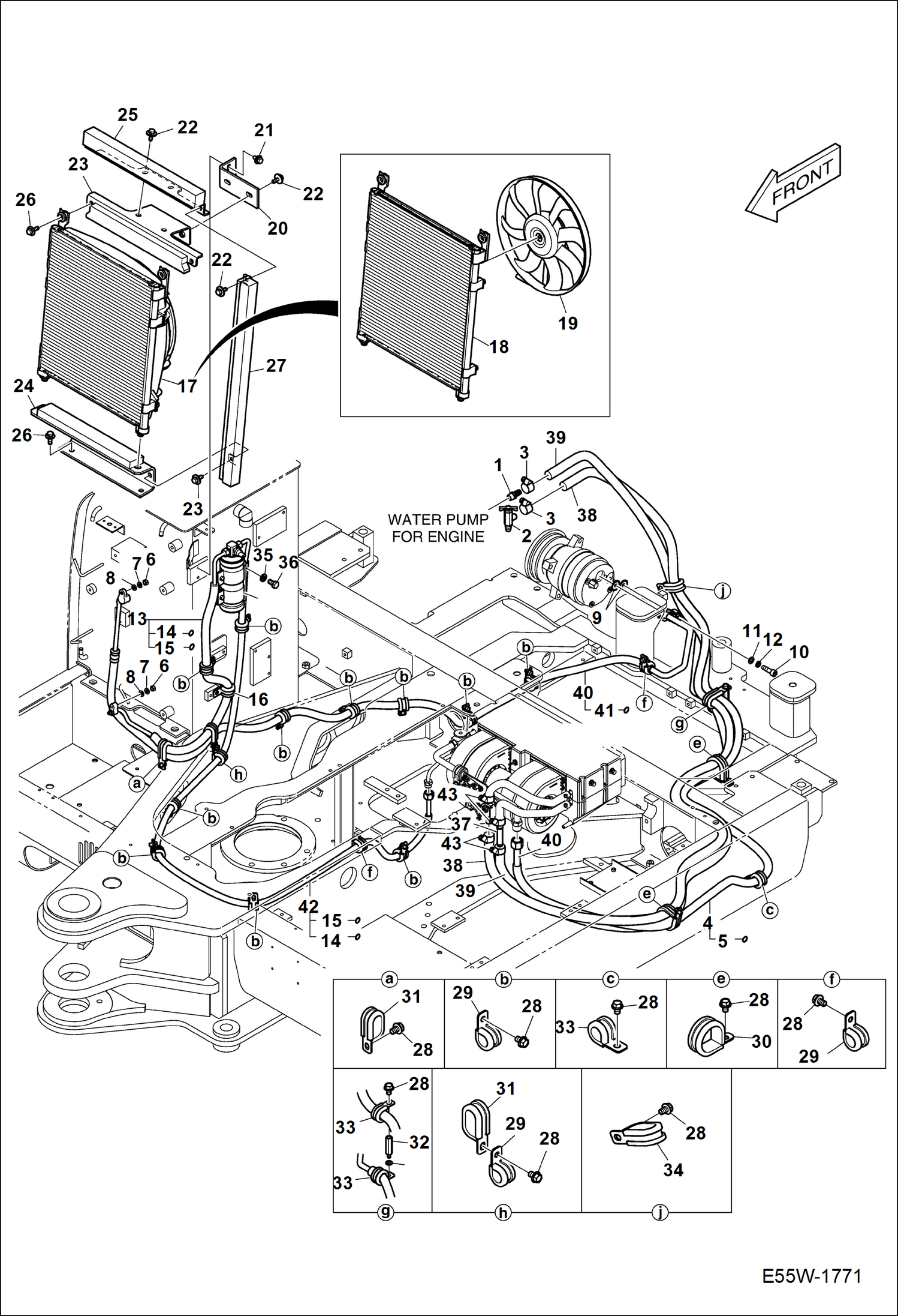 КОНДИЦИОНИРОВАНИЕ ВОЗДУХА (РАМА) (СЕРИЙНЫЙ НОМЕР AEFB11130 И ВЫШЕ)