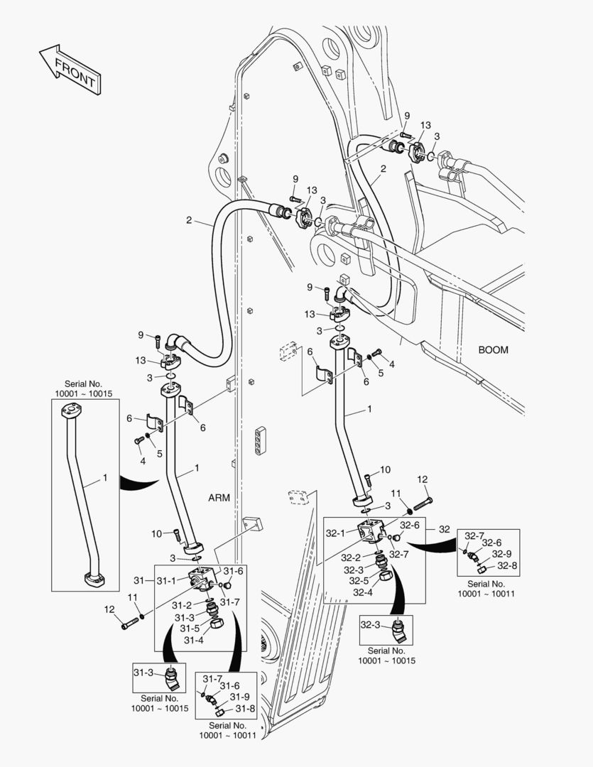 6250 ARM PIPING - ONE & TWO WAY (ARM 3.35m)
