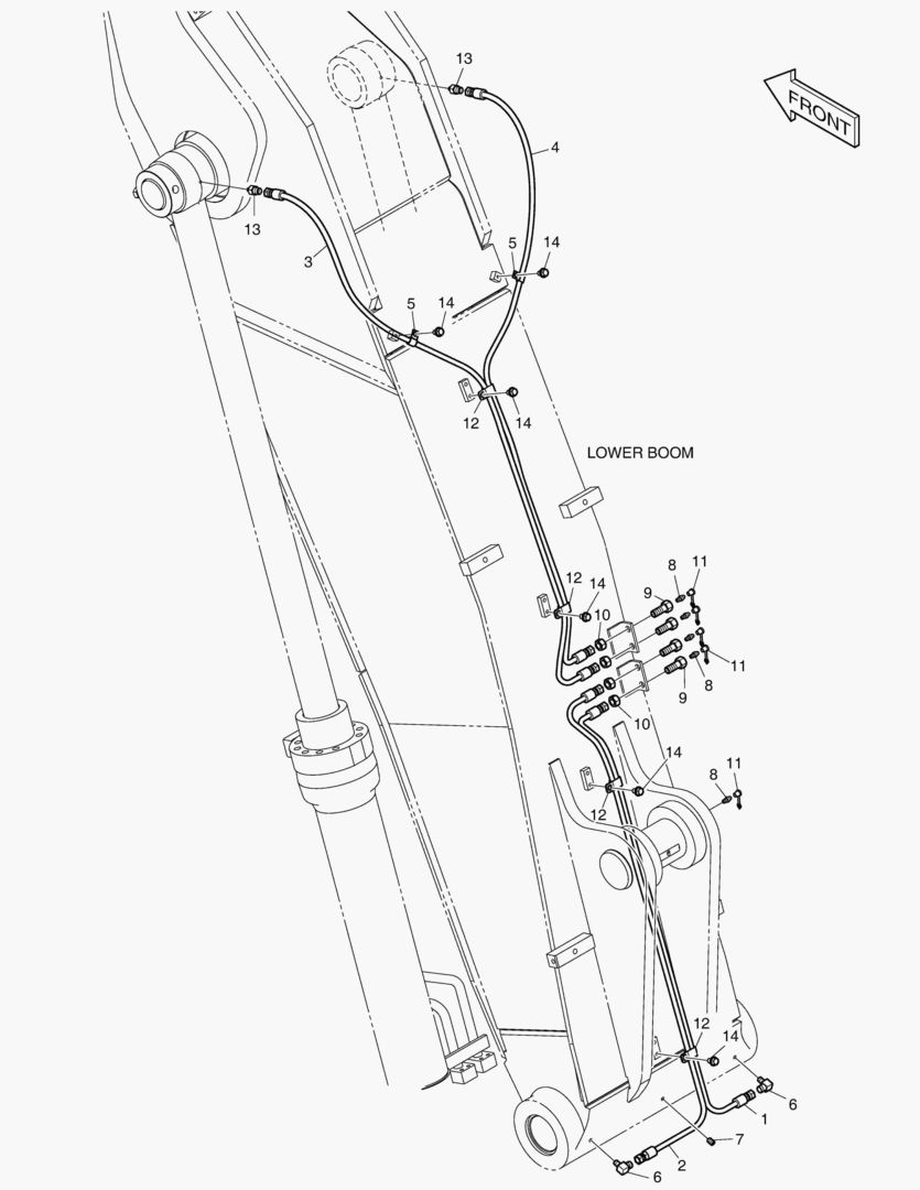 ТРУБОПРОВОД СМАЗОЧНОЙ СИСТЕМЫ - НИЖНЯЯ СТРЕЛЯ