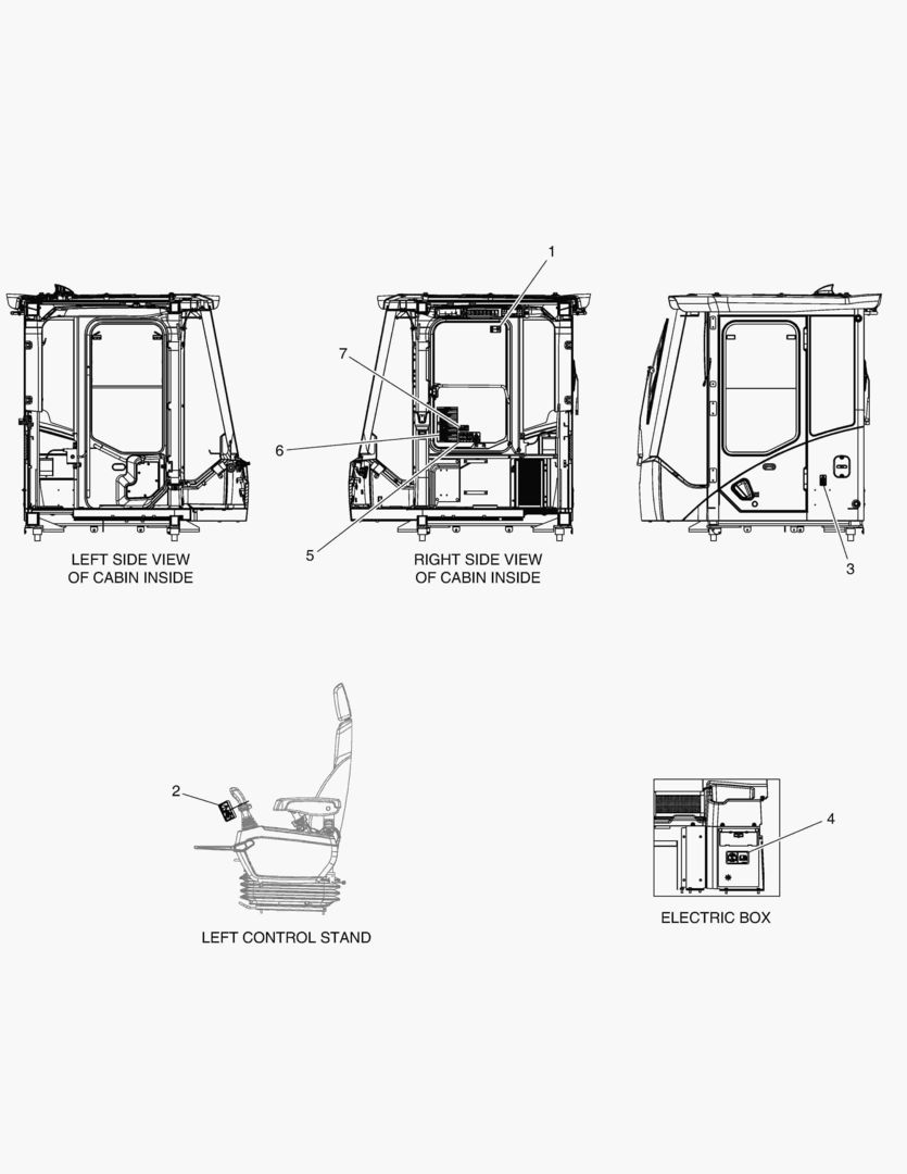 ПРЕДУПРЕЖДАЮЩАЯ ТАБЛИЧКА - КАБИНА(ЭКСПОРТИРУЕМОЕ ОБОРУДОВАНИЕ)